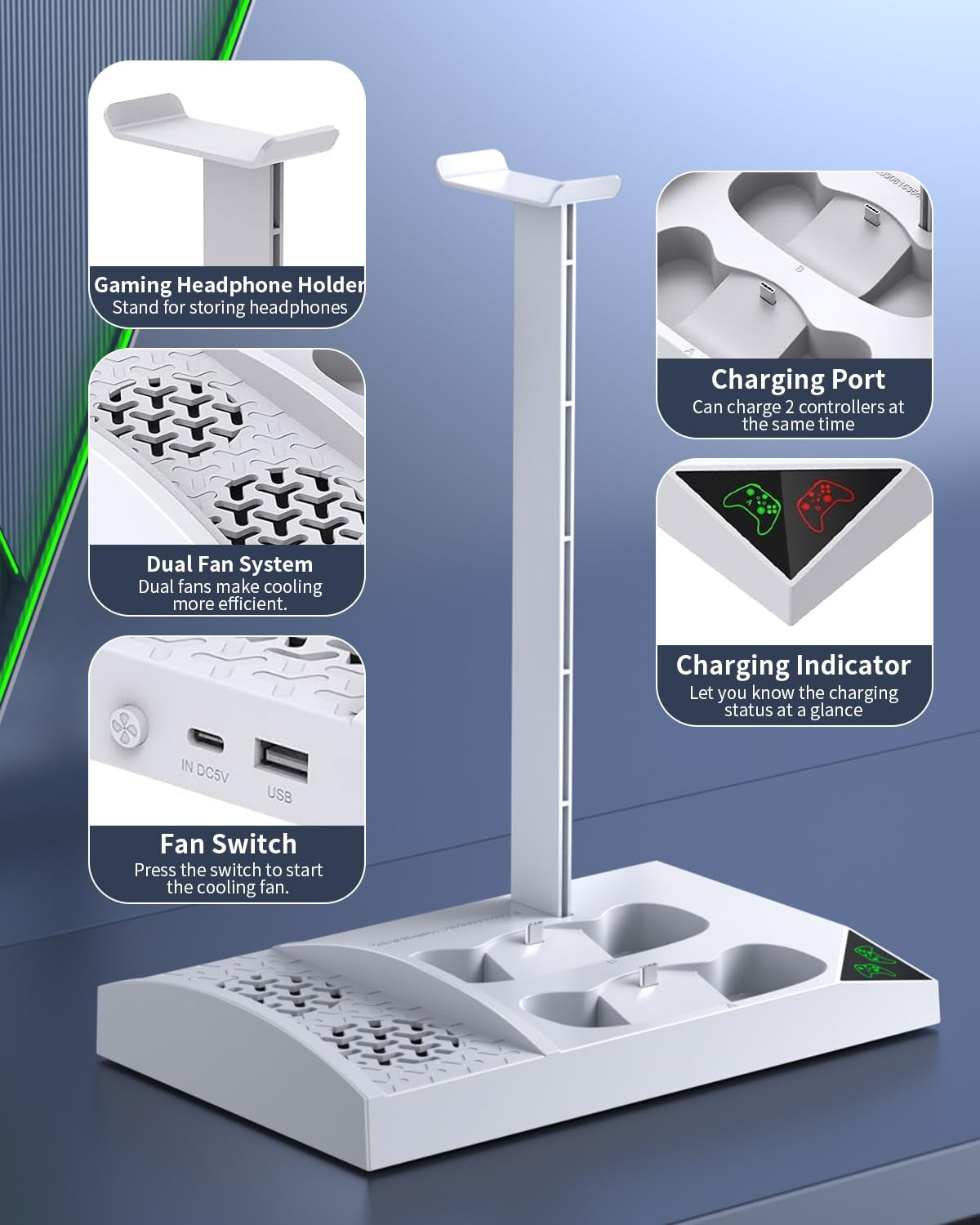 Charger Stand Cooling Fan for Controller